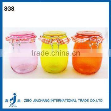 zibo color clincher 1000ml glass jar for honey