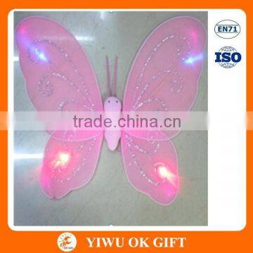 Pink LED butterfly cheap kids angel wings costume,