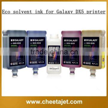 Excellent quality environment friendly galaxy eco solvent ink for dx5