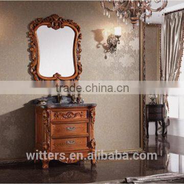 Contemporary style solid wood bathroom vanity with mirrors WTS307