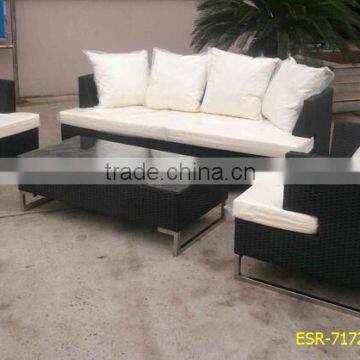 Wicker Sofa Set Furniture Cushioned