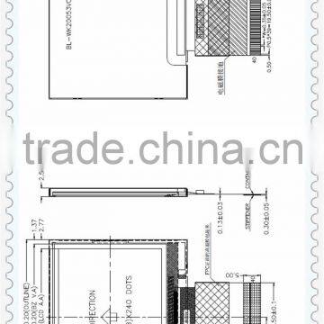 8 Bit RGB Interface 2 Inch Automotive Lcd Module 480*240 photo-3