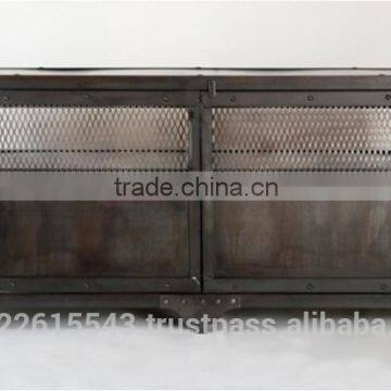 Inustrial TV unit, Recycled TV Stand, industrial Media unit