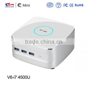 2016 new fashion Intel Core i7 4500U Mini PC Win 7/8/10 Barebone Desktop Computer HDMI and VGA ports support dual display 4k