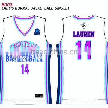 2016 sublimation basketball jersey