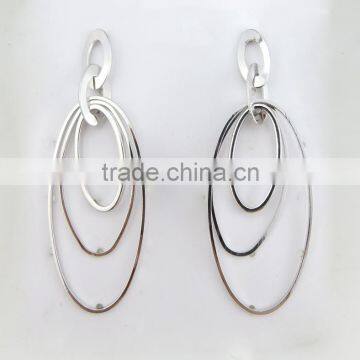 Summer style fashion design hanging hoops earrings