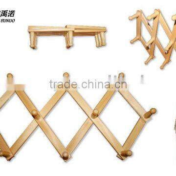 Wooden towel hanger (Folding&Mobilizable) wooden towel rack / wooden wall hanger