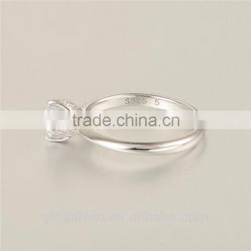 925 Latest Simple Design Ladies Coustume Jewelry Italian Silver Rings photo-2
