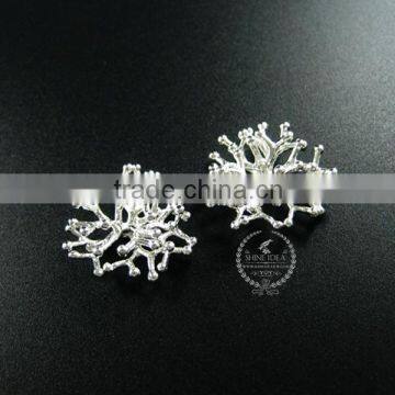 25*25mm Silver Plated Brass Coral Branch Pendant Charm DIY Supplies 1820279 photo-2