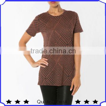 OEM ladies short sleeve hot sell semi-combed cotton t shirt woman fashion t shirts