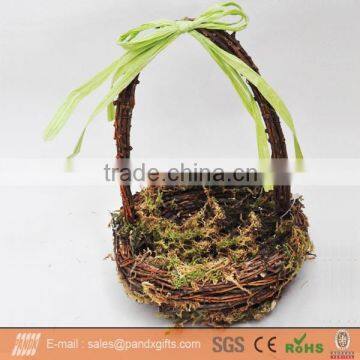 DIA20X17CM EASTER NATURAL BASKET