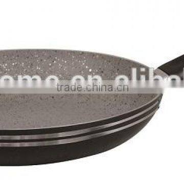 Non-Stick Stone Coated Marble Fry Pan Frypan Set Blue Golden Black photo-3