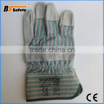 BSSAFETY china supplier 2016 wholsale welding safety work glove leather with cotton fabric