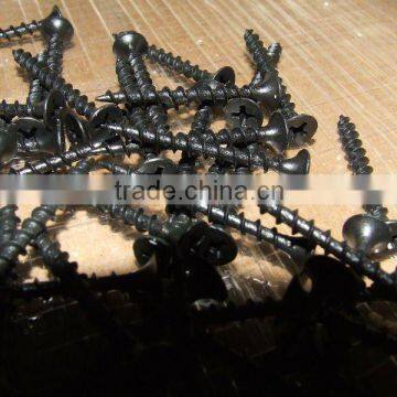 countersunk philips bugle head coarse thread black phosphate drywall screws