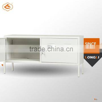 Home Furniture Steel Double Door Living Room TV Cabinet in White photo-4