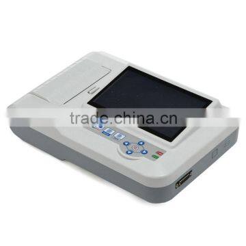 Good Quality 7 Inch Touch Screen 6 Channel Digital Electrocardiograph ECG Machine EKG-923S With Analysis Software photo-2