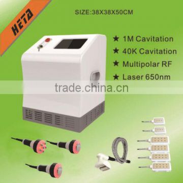 GuangZhou HETA Multi-Functional Cavitation+650nm Laser Beauty Equipment Vacuum Salon Liposuction Slimming Machine For Fat Loss Age Spots Removal