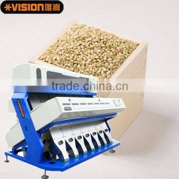 Automatic buckwheat color sorter machine, Vision's CCD wheat color sorter machine! With Japan Nikon camera and Schneider switch!