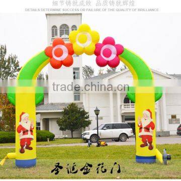 2015 Wholesale new design santa inflatable arch for christmas