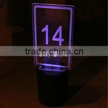 custom Acrylic Table Number Plate ,and LED Light Box