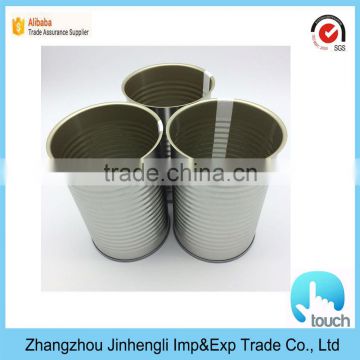 Round cans tin metal for vegetables