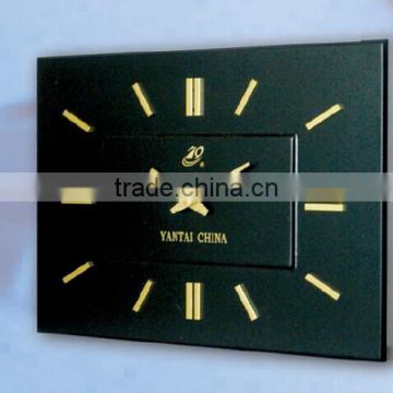 Marine Black Rectangular Decorative Slave Clock