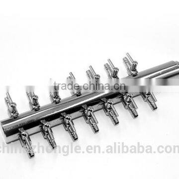 8mm Inlet 4mm Outlet One Way in 14 Way Out Metal Air Control Valve Both for Liquid