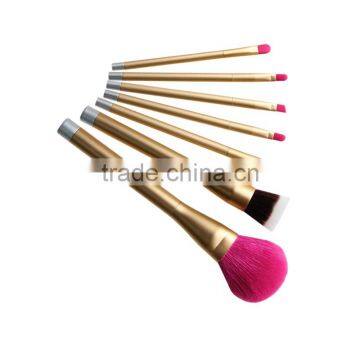 2016 Custom Logo 8pcs Oval Golden Synthetic Makeup Brush photo-2