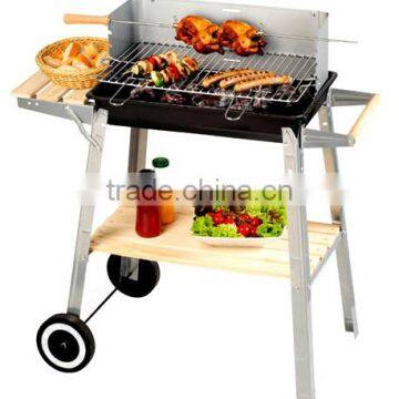 Large Enameled BBQ Grill Trolley photo-6