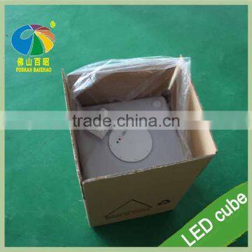 Hot Sale Glowing Illuminated Waterproof RGB Plastic LED Cube Chair photo-3