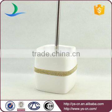 Ceramic Hotel Bathroom Sanitary Items With Golden Rhinestone photo-6