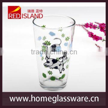 decal logo glass milk cup,beer cup,water cup