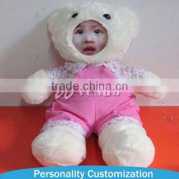 2015 New Arrive Good Quality 6-18cm interesting 3d photo face soft toy