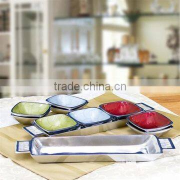 Serving tray & bowl set