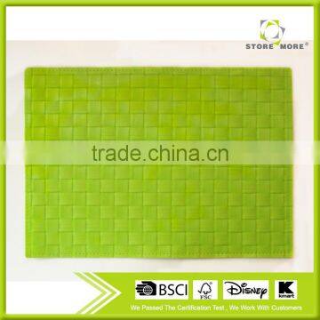 Kitchen Placemat Multi Colored PP Placemats, Solid Red photo-3