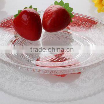 Haonai wholesale cheap microwave glass fruit plate