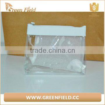 Recycled Cheap Wholesale Custom Makeup Bag Transparent Waterproof Printed Plastic Zipper Clear Pvc Cosmetic Bag photo-3