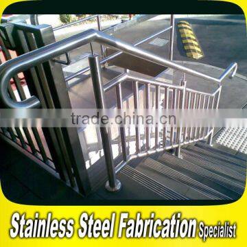 304 Stainless Steel Stair Railing Prefab Outdoor Metal Railing photo-2
