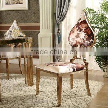 Flower Shape Fabric Cover Dining Chair for Hotel photo-5