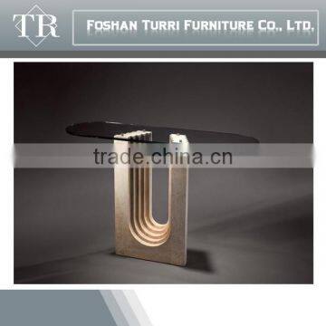 Elegant Design White Travertine console table