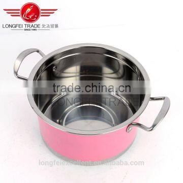 Pink Green Yellow Colorful Hot Sale Shape Stainless Steel Soup Cooking Pot Set photo-6