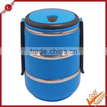 High quality of three layers stainless steel metal lunch box