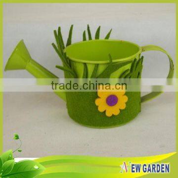 Flannelette Decorative New Colored Metal Watering Can Flower Pot photo-4