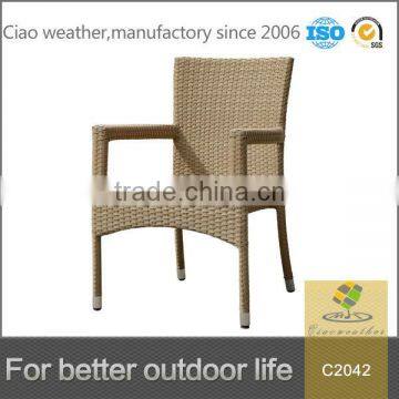 All weather garden used outdoor wicker rattan dining chair for patio