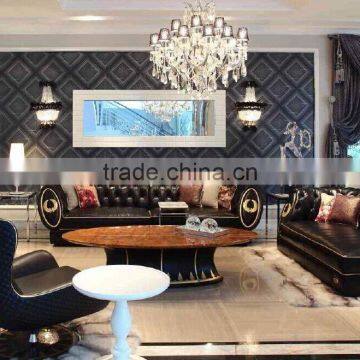 Classic Royal European Contemporary Style Pure Black Office Table Set With Bookcase BF11-01234c photo-5