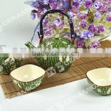 2011 new design Stoneware hand-painted Tea set