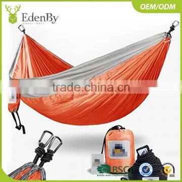 Breathable Lightweight Soft Parachute Nylon Hammock Sleeping Hammock Portable Garden Outdoor Camping Travel Furniture Mesh Nylon photo-2
