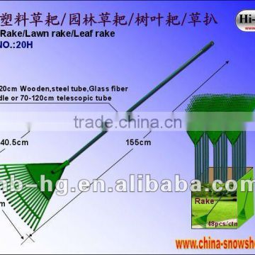 20H Telescopic Plastic Garden Leaf Grass claw Rake