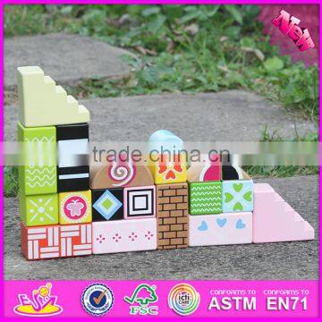 2017 New Design 20 Pieces Preschool Blocks Toys Wooden Building Toys for Toddlers W13A125 photo-6