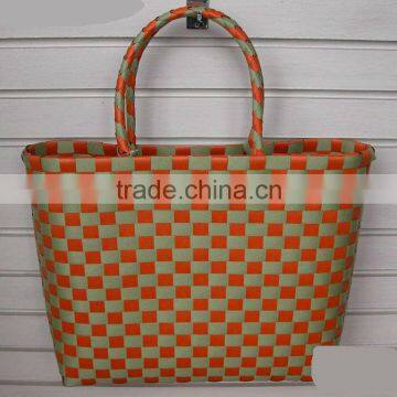 Shopping bag from plastic material at fashionable design,moq:1000pcs.